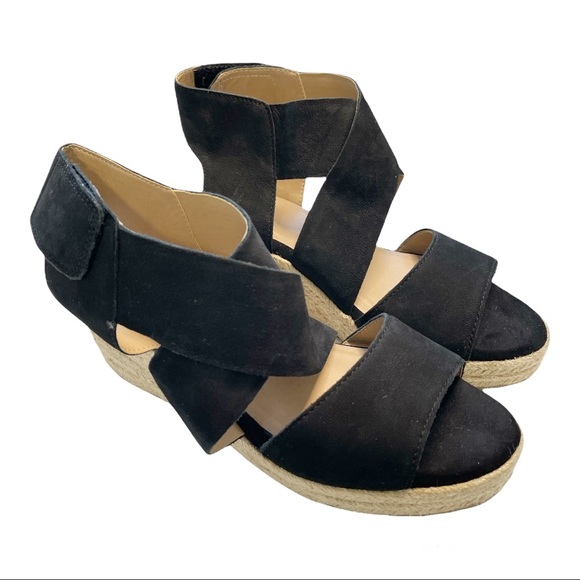 Naturalizer SOUL black wedge sandal 8.5 women’s - Picture 2 of 9